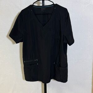 ScrubStar 2XL Black V-Neck Scrub Top